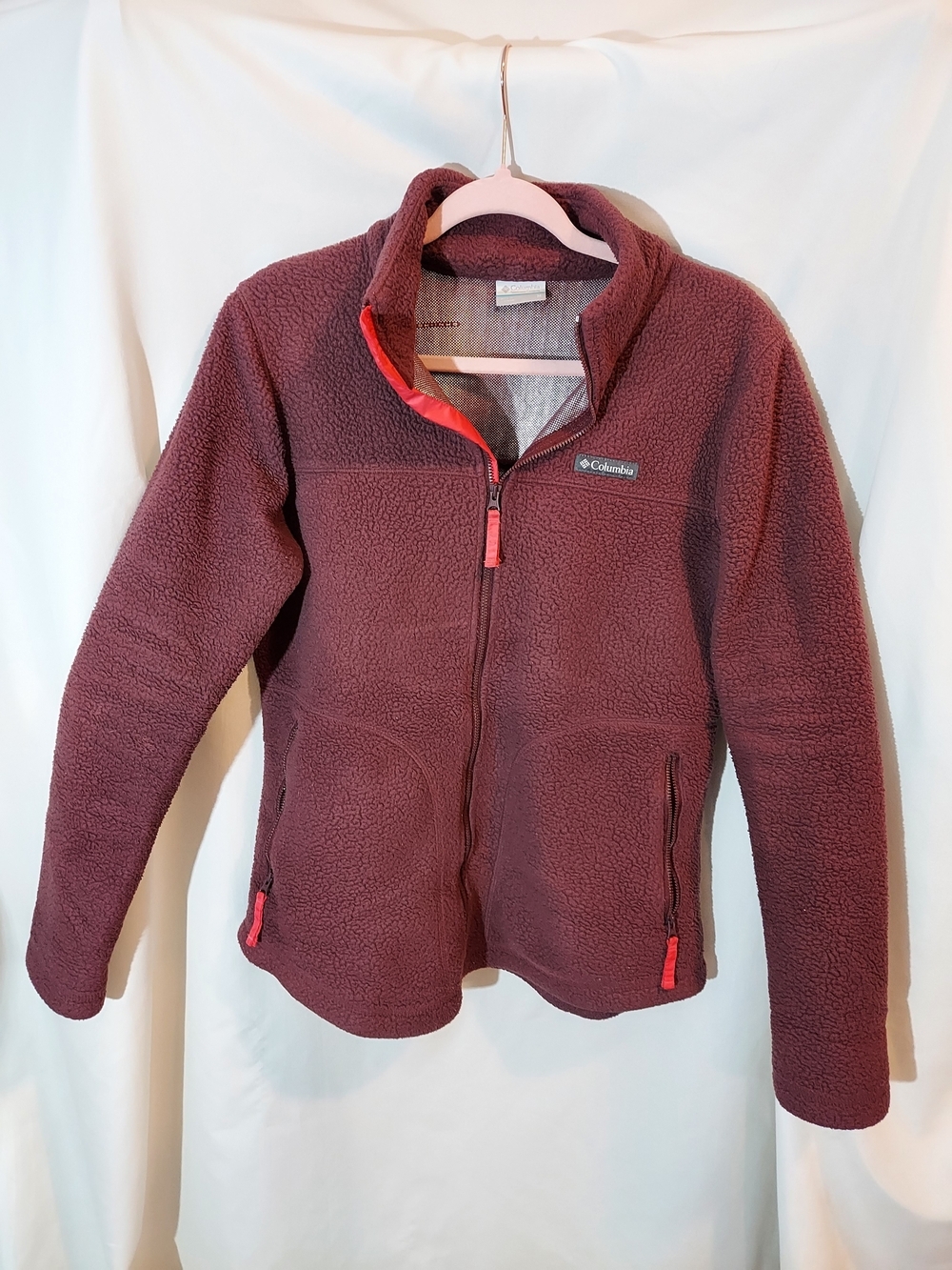 Columbia Northern Reach Sherpa Full Zip Fleece Gorpcore Jacket Plum Purple M